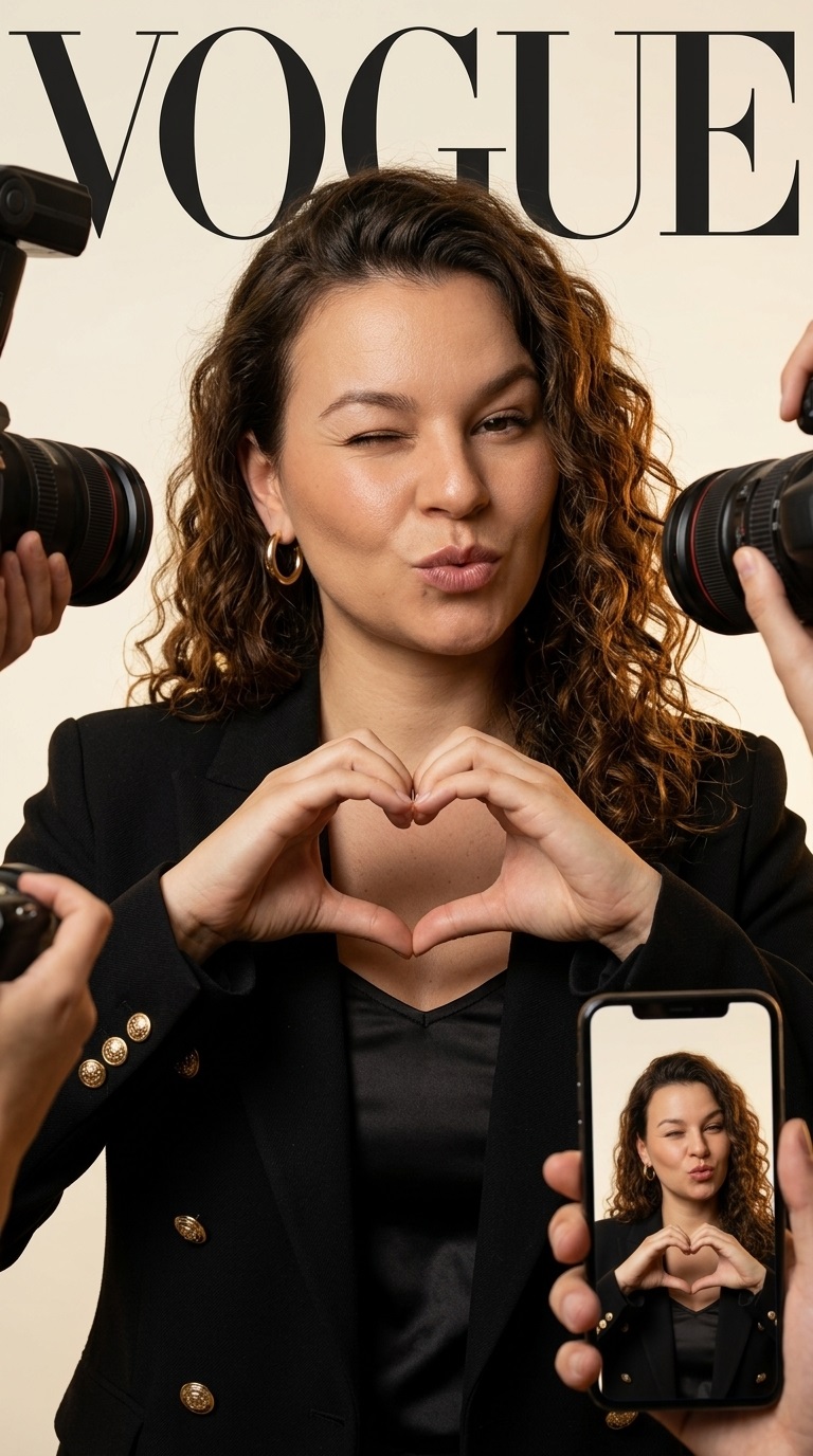 Prompt O Olhar da Vogue: Retrato Editorial Realista com Identidade Preservada